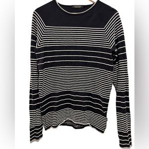 Scotch & Soda Men’s Sweater Size Large Nautical Thin Stripe Crew Cotton Cashmere